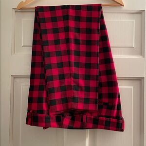 Talbots Red and Black Checkered Hampshire Ankle Pants